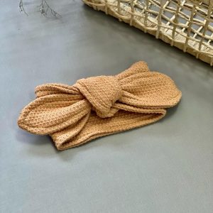 Faixinha De Cabelo Tricot Caramelo