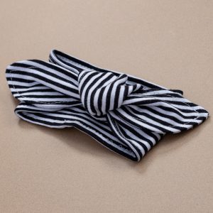 Faixinha De Cabelo Bebe Listrada Preto