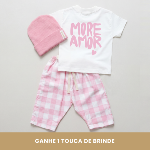 look Infantil Completo com Camiseta, Calça e Touca