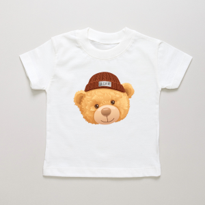 Camiseta Bebê Manga Curta Unissex Urso