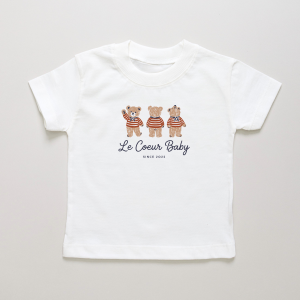 Camiseta Bebê Manga Curta Unissex Ursinhos